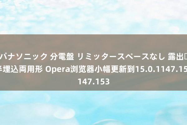 パナソニック 分電盤 リミッタースペースなし 露出・半埋込両用形 Opera浏览器小幅更新到15.0.1147.153