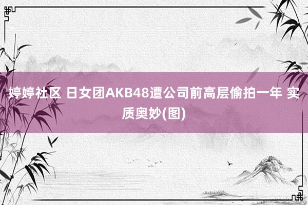 婷婷社区 日女团AKB48遭公司前高层偷拍一年 实质奥妙(图)