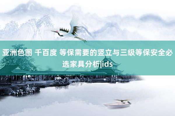 亚洲色图 千百度 等保需要的竖立与三级等保安全必选家具分析|ids